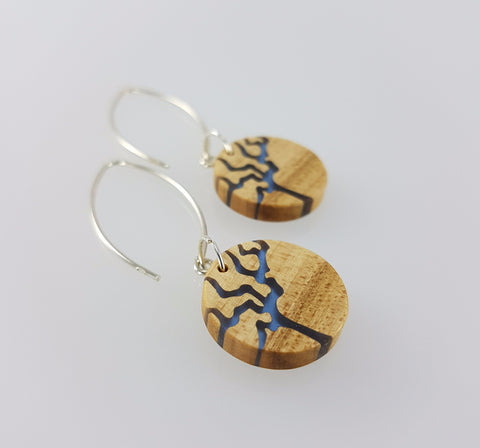 Arbutus Tree Earrings - Resin (round)