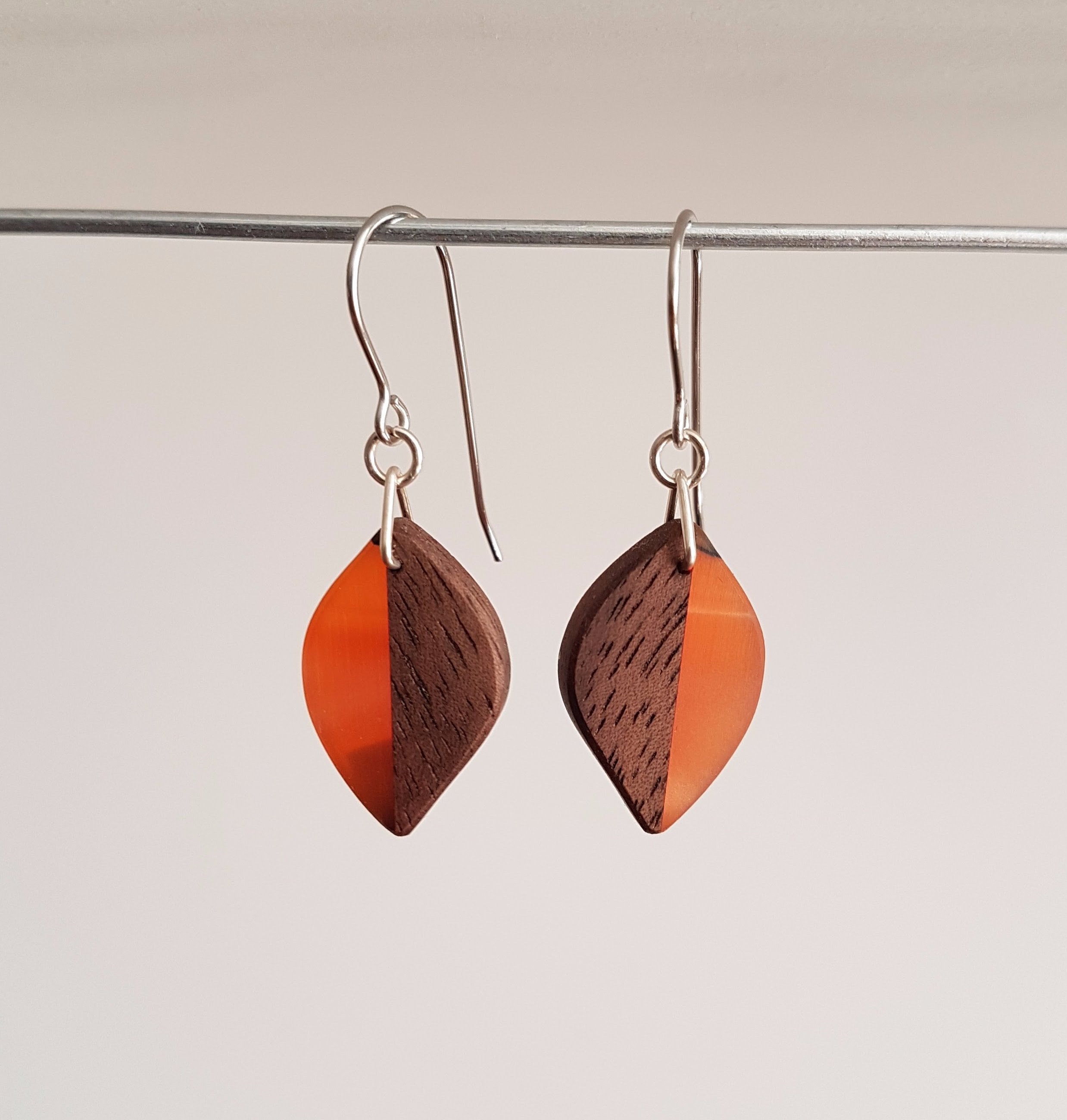 Leaf Earrings Acrylic small Mokajade Designs