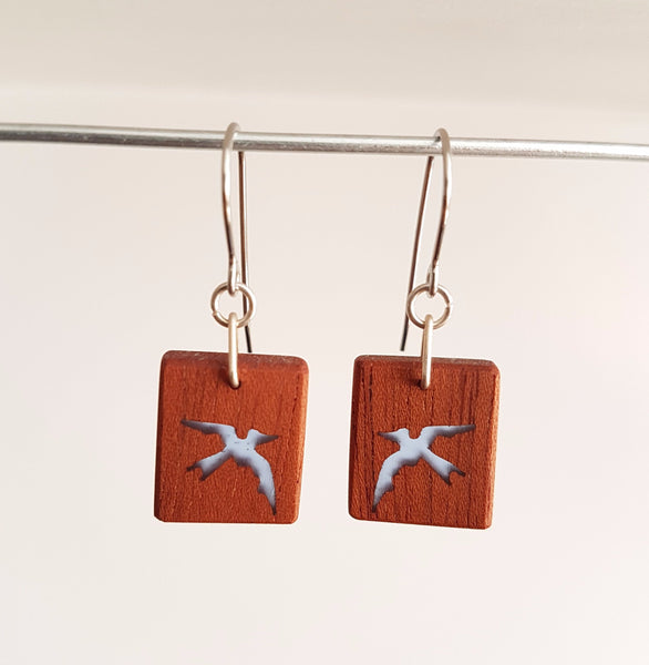 Bird Earrings - Resin (square)