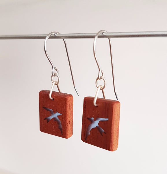 Bird Earrings - Resin (square)