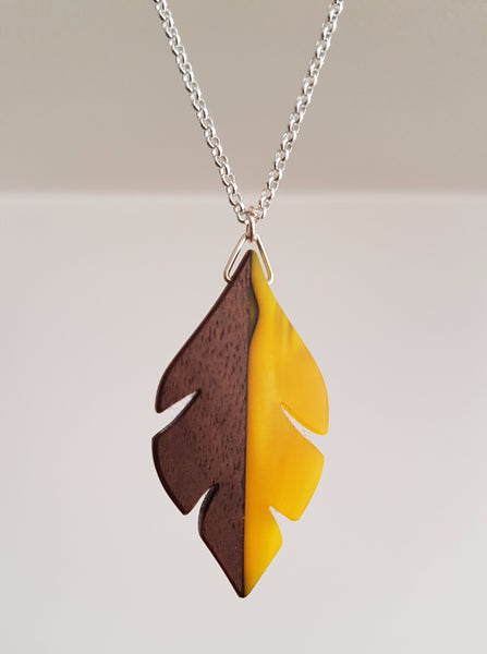 Leaf Pendant - Acrylic (large)