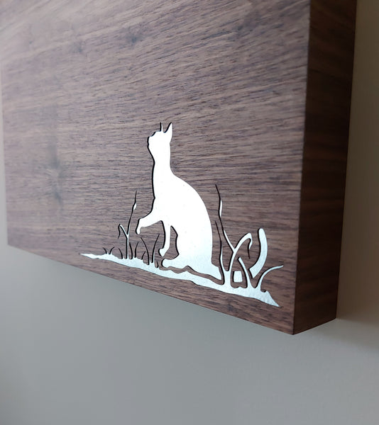 NEW!  Cat with Birds Magnet Board (small)