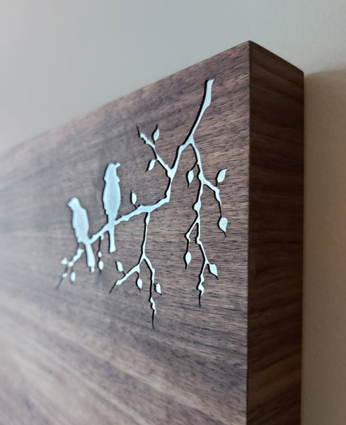 NEW!  Cat with Birds Magnet Board (small)