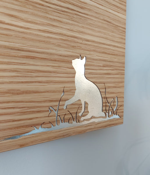NEW!  Cat with Birds Magnet Board (small)