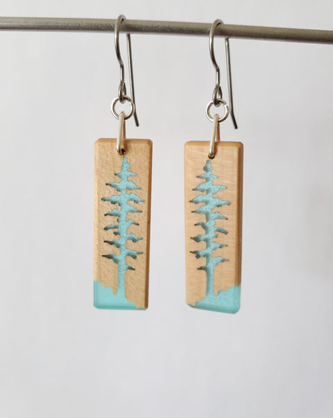 Spruce Tree Earrings - Resin