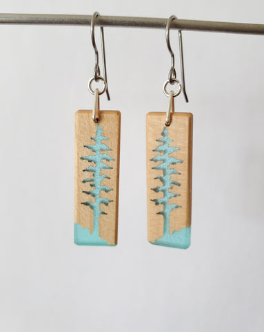 Spruce Tree Earrings - Resin