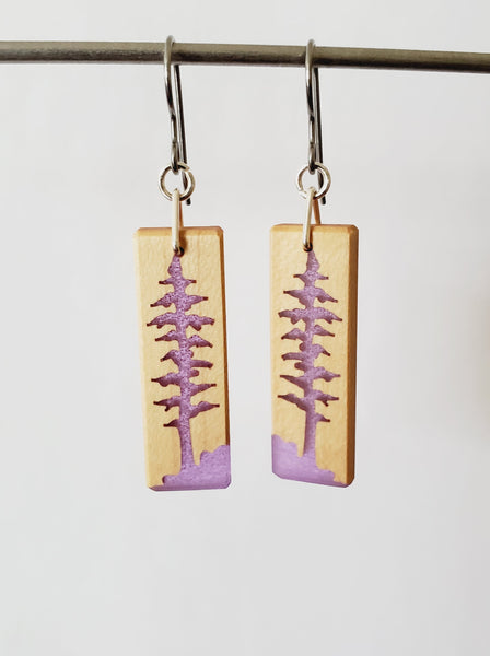 Spruce Tree Earrings - Resin
