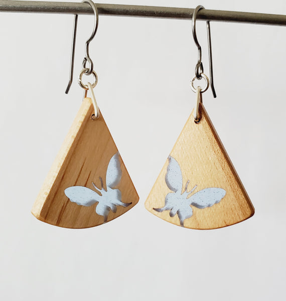 Butterfly Earrings - Resin (cone)