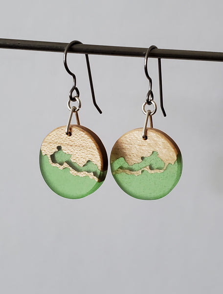 Mountain Earrings - Resin (round)