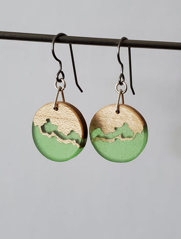 Mountain Earrings - Resin (round)