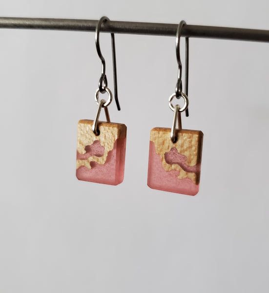 Mountain Earrings - Resin (square)