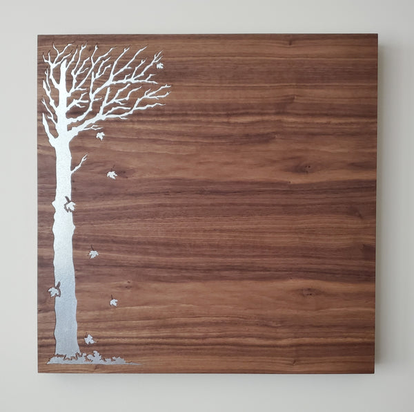 Maple Tree with Falling Leaves Magnet Board (large)