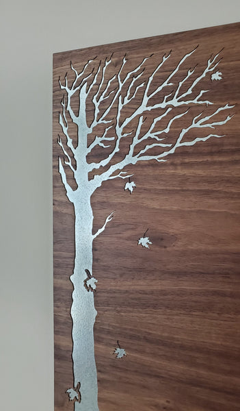 Maple Tree with Falling Leaves Magnet Board (large)