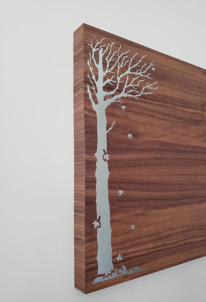 Maple Tree with Falling Leaves Magnet Board (large)