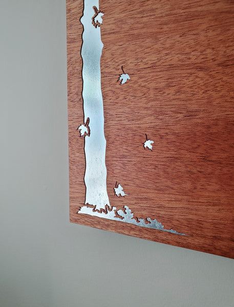 Maple Tree with Falling Leaves Magnet Board (large)